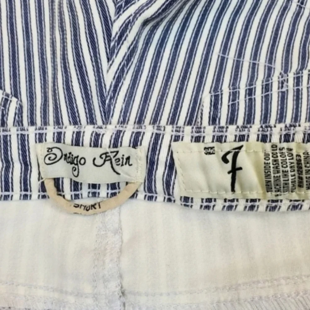 Indigo Rein stripe high rise shorts